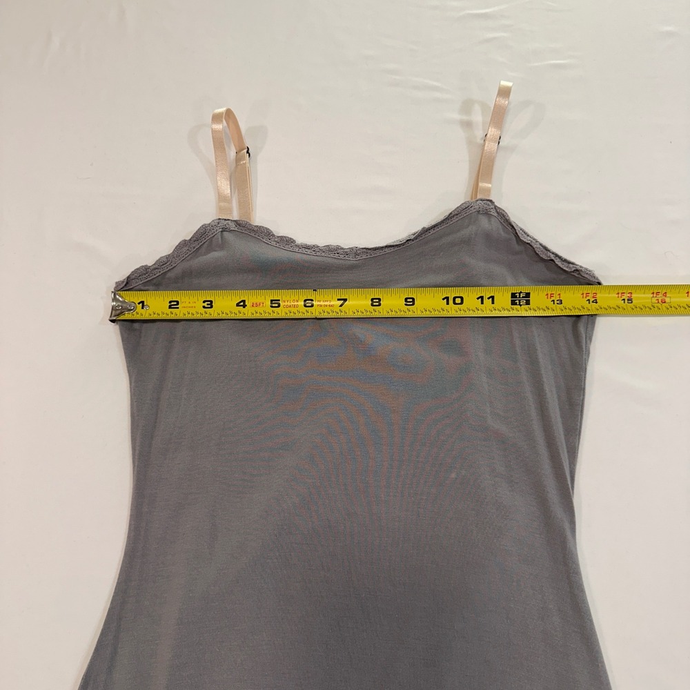 Matilda Jane Lace Trim Slip Dress Womens XS Grey Tiered Eyelet Hem | Cottagecore - Picture 5 of 6